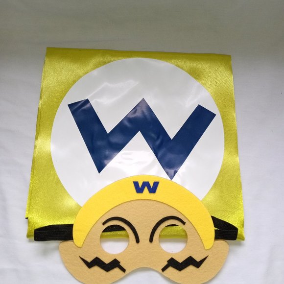 Super Wario Kid Mask and Cape Costume Set - Picture 1 of 2